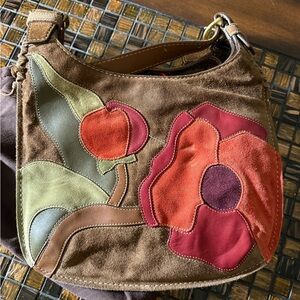 Coach Poppies for Peace Saddle Bag - 2006 - Suede - Limited Edition - EUC